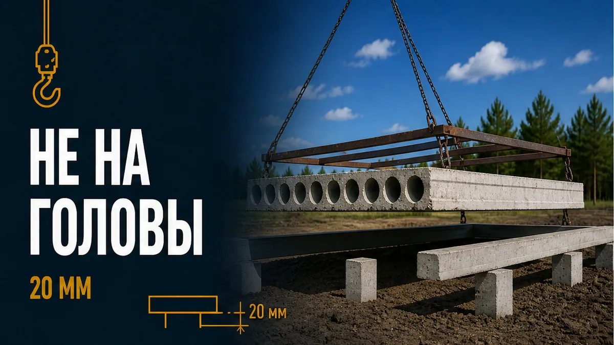 Опирание плит ПК и ПБ на висячий ростверк: постель до 20 мм и заход торца