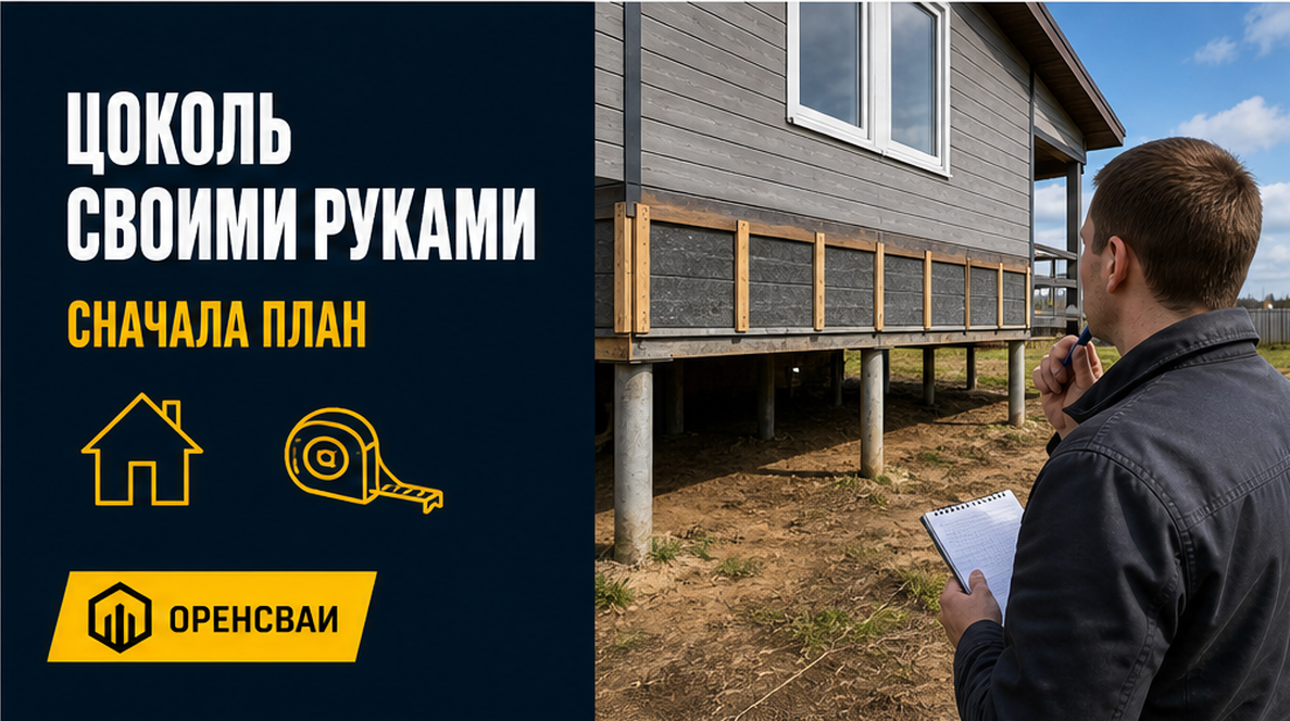 Как закрыть цоколь свайного фундамента своими руками и не переделывать