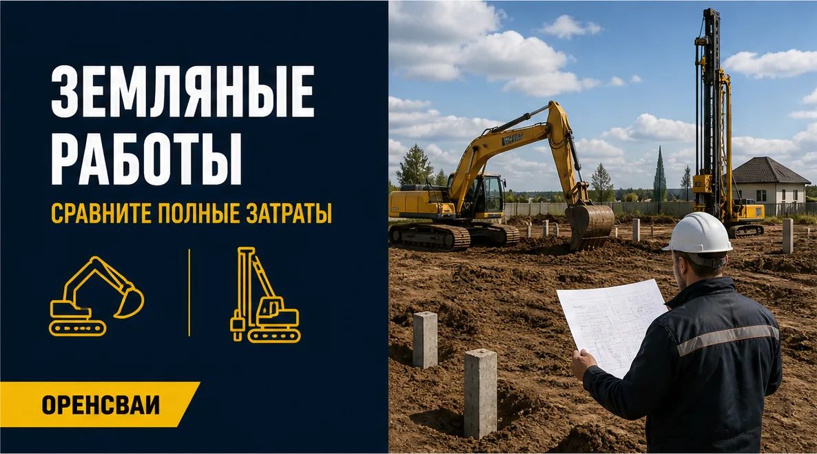 Почему фундамент на забивных сваях может окупиться на земляных работах