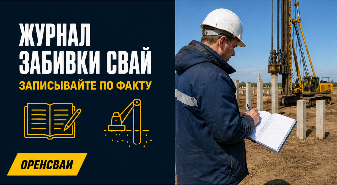 Журнал забивки свай: что фиксировать и как проверить записи