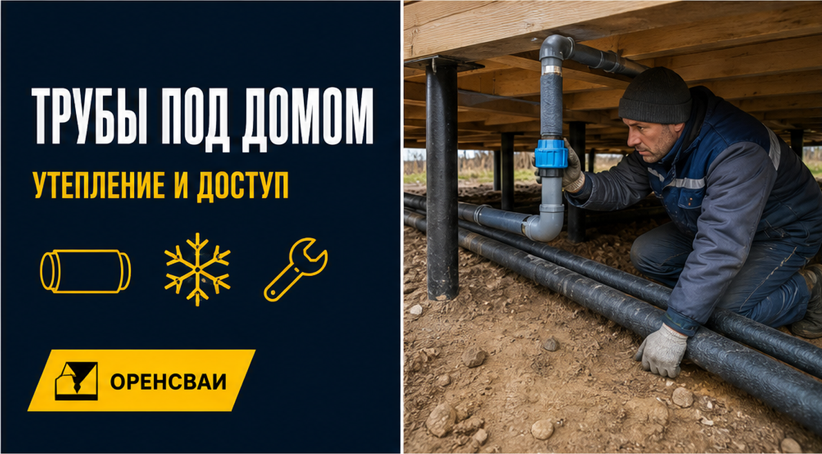 Утепление труб под домом на сваях: как защитить водопровод и канализацию