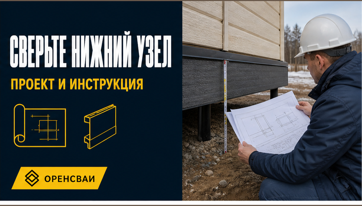 Нижний узел обшивки сверяют с проектом и инструкцией производителя